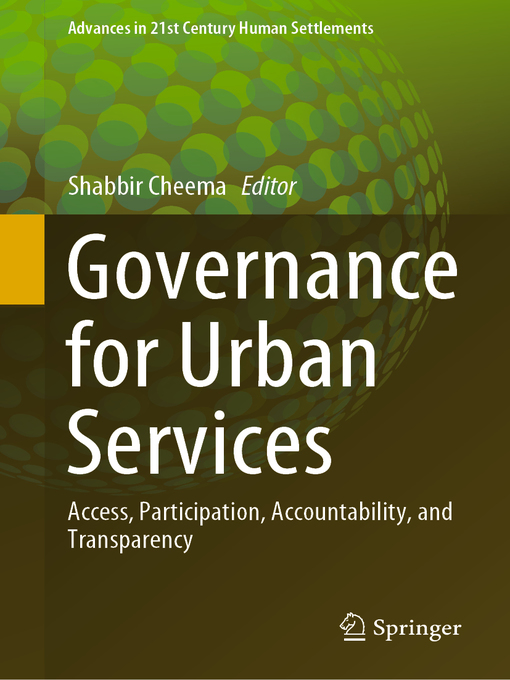 Title details for Governance for Urban Services by Shabbir Cheema - Available